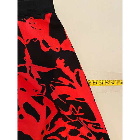 Ellen Tracy Womens Red & Black Abstract Print A-Line Skirt Size 8 - Picture 9 of 9